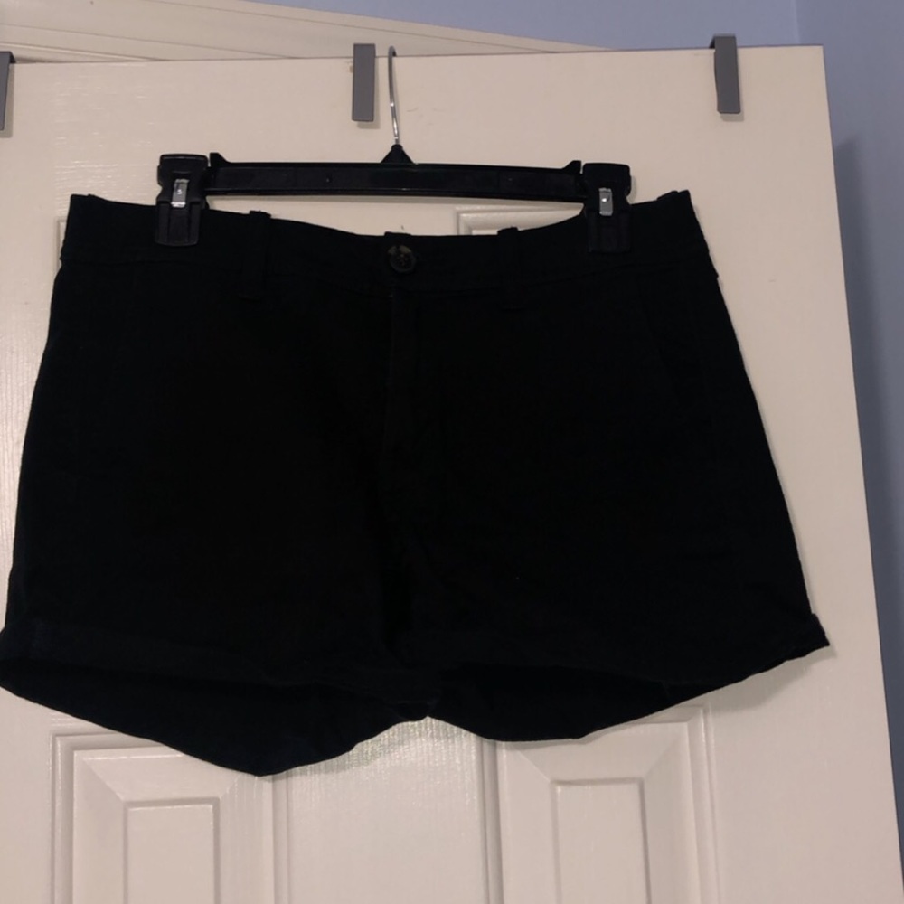 ae black twill shorts